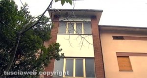 Ronciglione - Via dell'ospedale consorziale - Il palazzo dove abitava la donna ritrovata nel congelatore
