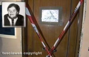 Ronciglione - Via dell'ospedale consorziale - Il palazzo dove abitava la donna ritrovata nel congelatore - Nel riquadro Rossana Bramante