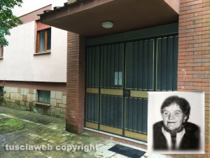 Ronciglione - Via dell'ospedale consorziale - Il palazzo dove abitava la donna ritrovata nel congelatore - Nel riquadro Rossana Bramante
