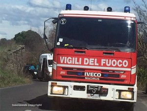 Viterbo - Il frontale sulla strada per Vitorchiano