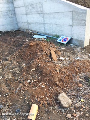 Viterbo - Cantiere del parcheggio per disabili