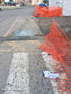 Viterbo - Cantiere del parcheggio per disabili