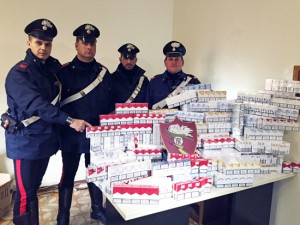 Fabrica di Roma - I tabacchi recuperati dai carabinieri