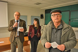 Il sindaco di Celleno con i protagonisti del filmato