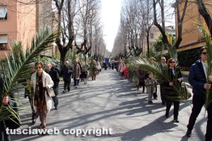 Viterbo - Domenica delle palme, processione al Pilastro