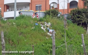 Viterbo - Rifiuti in via Joppi
