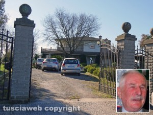 Graffignano - La villa della rapina - Nel riquadro il generale Giannatiempo