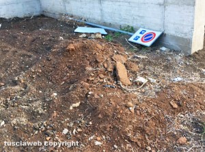 Viterbo - Cantiere del parcheggio per disabili