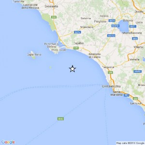 Scossa di terremoto sulla costa viterbese