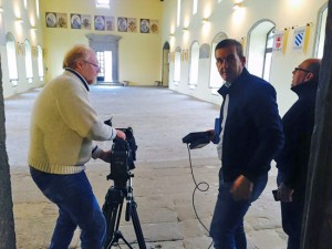 Viterbo - Il sopralluogo della troupe della Rai