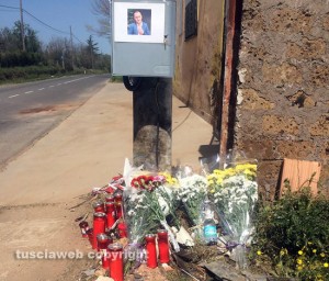 Blera - Il luogo dell'incidente in cui ha perso la vita il 21enne Alexandru Tatarciuc