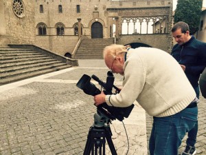 Viterbo - Il sopralluogo della troupe della Rai