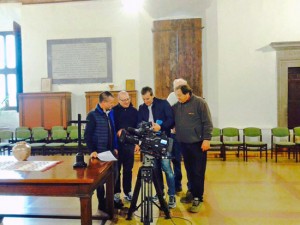 Viterbo - Il sopralluogo della troupe della Rai
