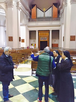 Viterbo - Il sopralluogo della troupe della Rai