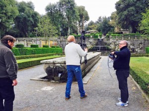 Viterbo - Il sopralluogo della troupe della Rai