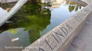 Viterbo - Il degrado della fontana al Sacrario