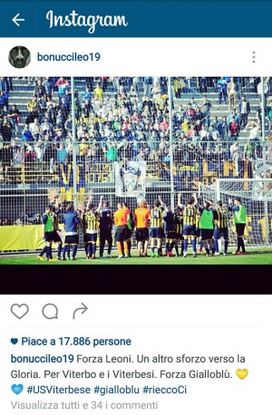 Viterbese - Il messaggio di Leonardo Bonucci