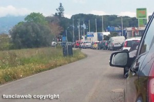 Viterbo - Fila sulla Cassia Nord