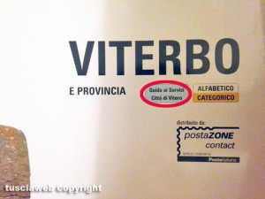 L'errore sull'elenco telefonico di Viterbo e provincia