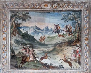 Antonio Tempesta - Scena di caccia studiolo del Pappagallo a Palazzo Chigi