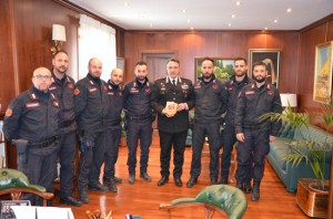 Il colonnello Mauro Conte e la compagnia di intervento operativo dell’ottavo reggimento Lazio