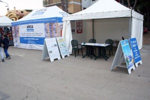 Stande della Asl alla fiera di Tarquinia 