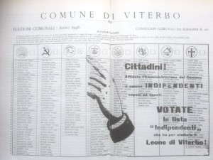 Fac simile scheda elettorale del comune di Viterbo (1946)