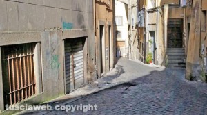 Viterbo - Via Angusta - Il posto dove si trovava l'auto incendiata