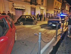 <p>Montefiascone - L'incidente in via Dante Alighieri