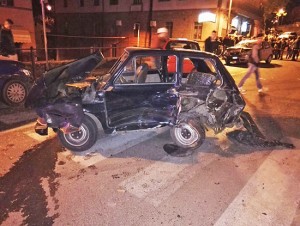 <p>Montefiascone - L'incidente in via Dante Alighieri