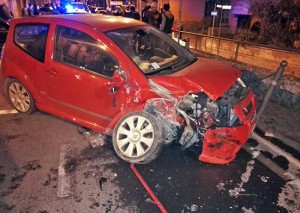 <p>Montefiascone - L'incidente in via Dante Alighieri