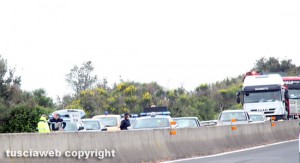 Viterbo - Superstrada - Traffico bloccato in direzione Orte