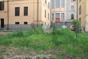 Viterbo - Giardino viale Capocci nel degrado