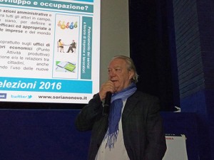 Il sindaco Menicacci all'incontro di Sorianonovo