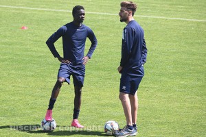 Sport - Calcio - Viterbese - L'allenamento di ieri al Rocchi - Babacar e Santeramo