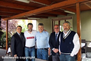 Salvini a pranzo a Viterbo dal coordinatore Fusco