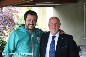 Salvini a pranzo a Viterbo dal coordinatore Fusco