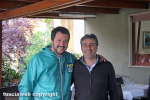 Salvini a pranzo a Viterbo dal coordinatore Fusco