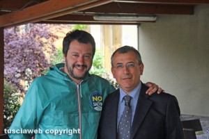 Matteo Salvini con Enrico Maria Contardo