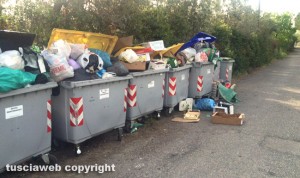 Viterbo - Rifiuti in strada Campolungo