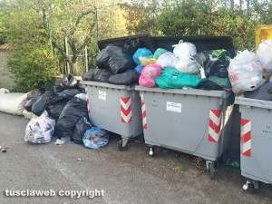 Viterbo - Rifiuti in strada Campolungo