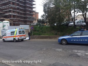 Viterbo - Via Polidori - Cade a terra e muore