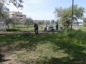 Viterbo - Santa Barbara - Il parco delle querce ripulito dai cittadini