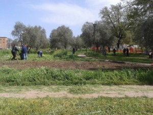 Viterbo - Santa Barbara - Il parco delle querce ripulito dai cittadini