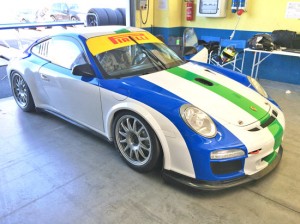 Gianluca Carboni con la Porsche Gt3 cup drive technology