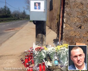Blera - Il luogo dell'incidente in cui ha perso la vita il 21enne Alexandru Tatarciuc