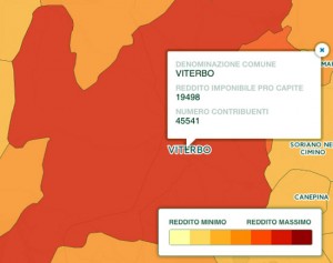Classifica redditi Twig - Viterbo è il comune più ricco della Tuscia