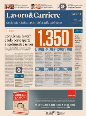 Il Sole 24 Ore con l'annuncio Decathlon Viterbo