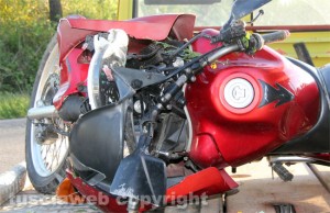 Fabrica di Roma - La moto finita nel dirupo
