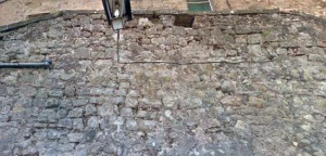 Viterbo - Il parapetto in via San Clemente (Com'era)